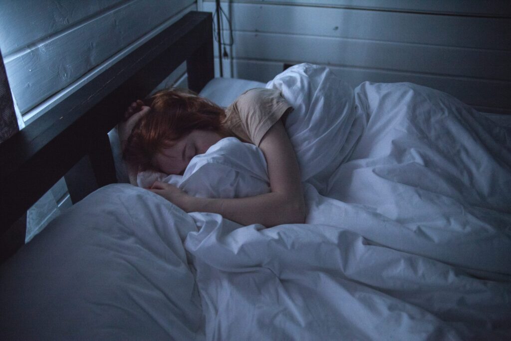 Vrouw in bed