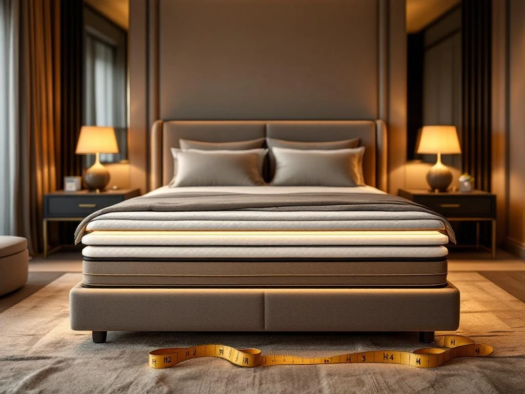 Luxe moderne slaapkamer met boxspring bed en matras hardheidsmonsters H2, H3, H4 voor gepersonaliseerd slaapadvies